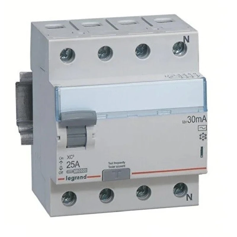Legrand 4x25A kaçak akım rölesi, 25 Amper kaçak akım, 30mA kaçak akım, RCD, RCCB, trifaze kaçak akım, üç fazlı kaçak akım, Legra