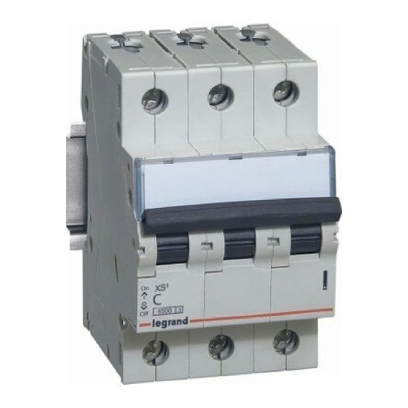 Legrand 3x50A sigorta, 50 Amper C tipi sigorta, 4,5kA sigorta, trifaze sigorta, üç fazlı sigorta, Legrand otomat, motor sigortas