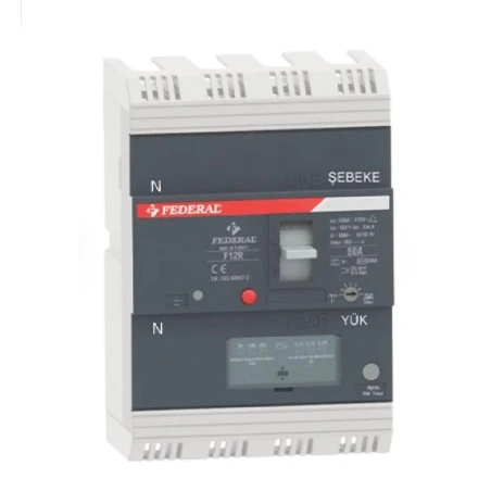 Federal F12R, kompakt şalter, 4x80A kompakt şalter, 25kA şalter, 300mA kaçak akım şalteri, yangın korumalı şalter, termik manyet