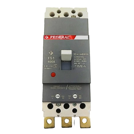 Federal F51, kompakt şalter, 3x400A kompakt şalter, 36kA şalter, ayar sahalı kompakt şalter, termik manyetik şalter, MCCB, ana p