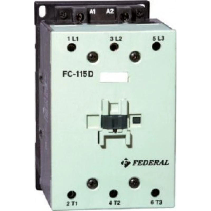 Federal FC-115D, 55kW kontaktör, 115A kontaktör, 3 fazlı kontaktör, endüstriyel kontaktör, motor kontaktörü, FC-115D, kontaktör 