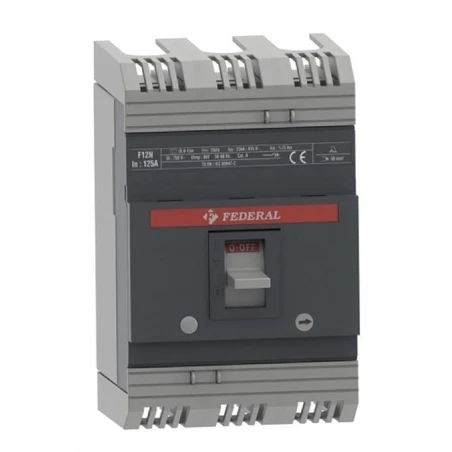 Federal F12S, kompakt şalter, 3x40A kompakt şalter, 25kA şalter, sabit ayarlı şalter, termik manyetik şalter, MCCB, ana pano şal