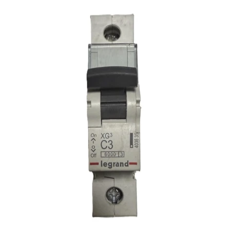 Legrand 1x3A sigorta, 3 Amper C tipi, 6kA sigorta, monofaze sigorta, hassas devre sigortası, kontrol paneli sigortası, Legrand o