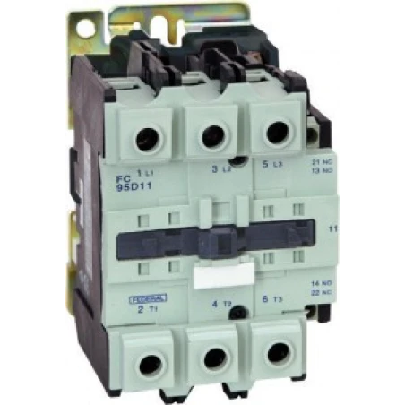 Federal, FC-95D, kontaktör, 45kW, 95A, 4P, 4 kutup, motor, kompresör, endüstriyel, kumanda, güç devresi, elektrik malzemeleri, 3