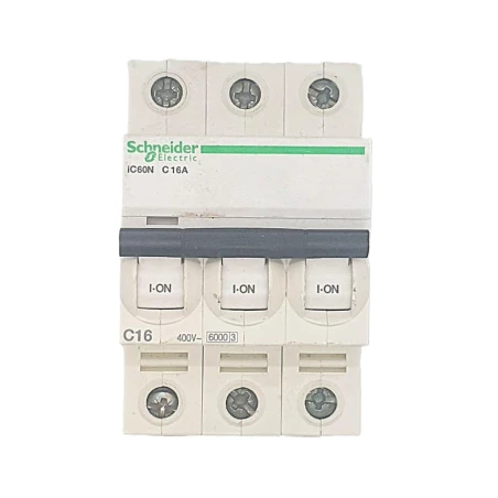 Schneider Electric, Acti 9, iC60N, Otomatik Sigorta, 3P 16A Sigorta, 6kA Sigorta, C Tipi Sigorta, Üç Faz Sigorta, Elektrik Sigor