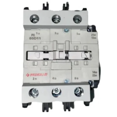 Federal, FC-80D11, kontaktör, 37kW, 80A, 3P, 3 kutup, 1NA, 1NK, normalde açık, normalde kapalı, yardımcı kontak, motor, kompresö
