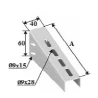 400x1,5mm Sac Kanal U Profil Geçmeli Konsol H:60mm