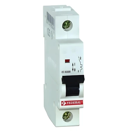 Federal, FM10L, otomatik sigorta, 1x100A, 1 kutup, 10kA, C tipi, C eğrisi, kısa devre koruması, aşırı yük koruması, tek faz, end