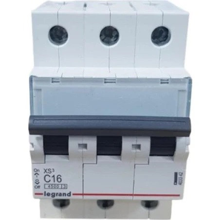 Legrand 3x16A sigorta, 16 Amper C tipi, 4,5kA sigorta, trifaze sigorta, üç fazlı sigorta, küçük motor sigortası, Legrand otomat,