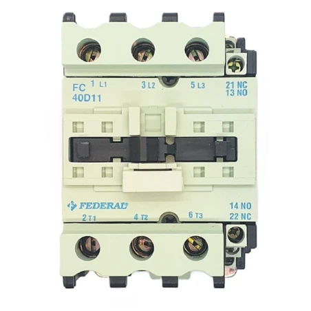 18,5kW 40A Kontaktör 3P 1NA1NK FC-40D11 Federal