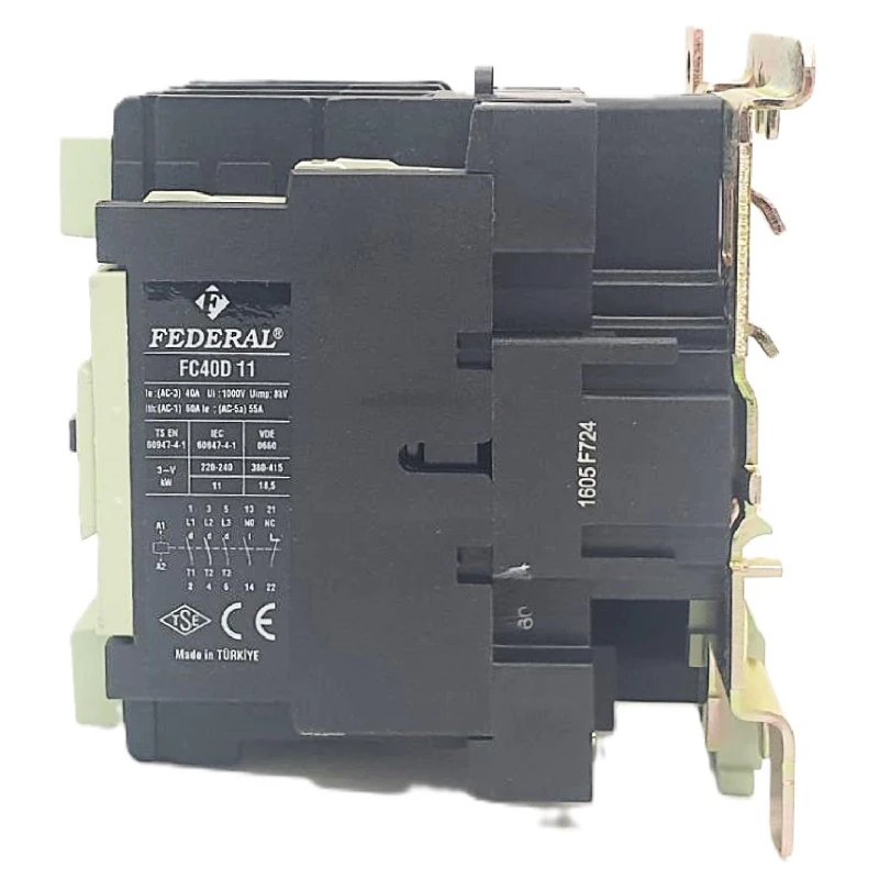 18,5kW 40A Kontaktör 3P 1NA1NK FC-40D11 Federal