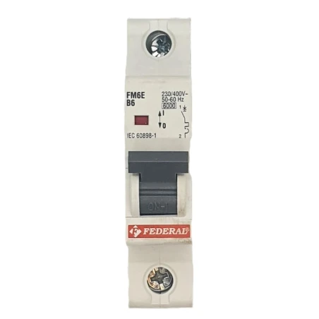 1x6A 6kA B Sigorta Fm6-Fm6E Federal