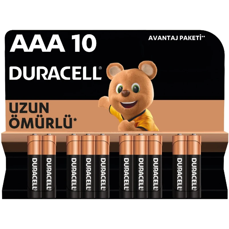 Pil İnce Kalem AAA LR03 10Lu Paket Duracell