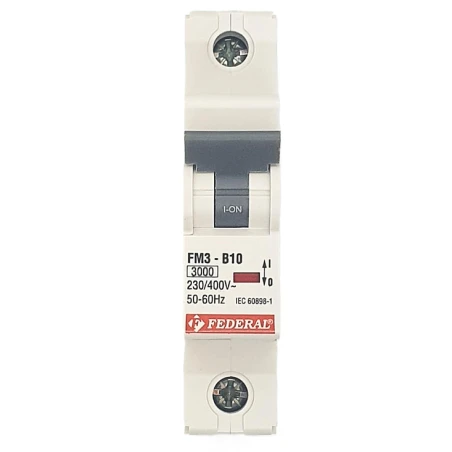 1x10A 3kA B Sigorta Fm3 Federal