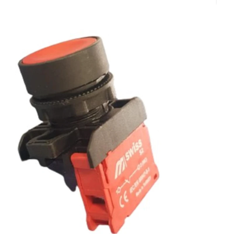 Stop Butonu 22mm Plastik Yaylı Buton 