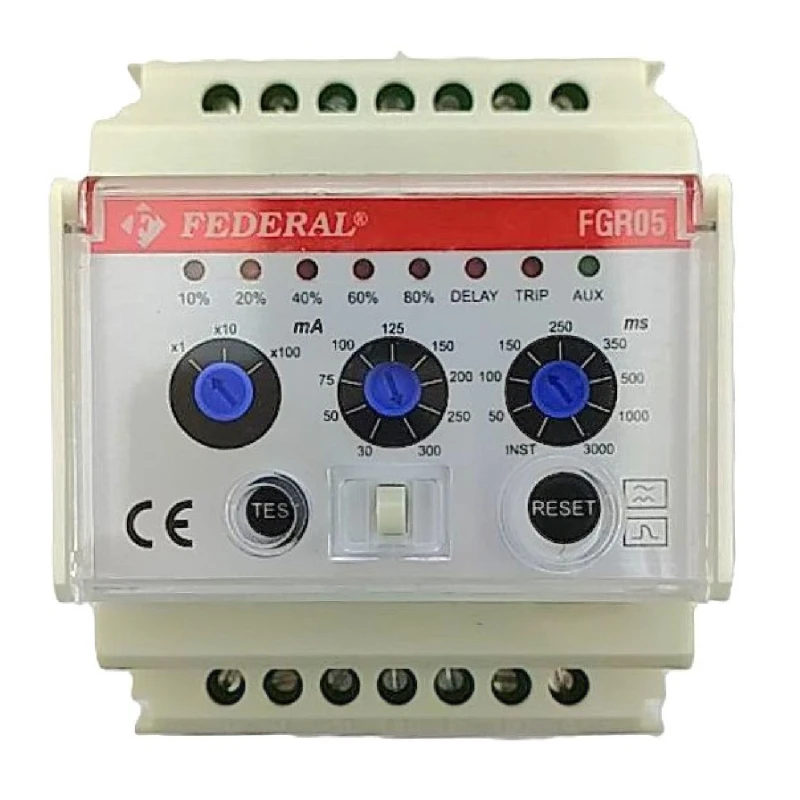 Federal, FGR05, toroid röle, kaçak akım rölesi, kaçak akım koruma, 30mA, 30A, 110V AC, 230V AC, toroid, akım trafosu, elektrik ç