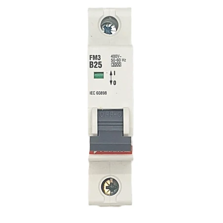 Federal sigorta, 1x25A, 3kA, B sigorta, Fm3, otomatik sigorta, Federal elektrik, devre kesici, monofaze sigorta, 25 amper, elekt
