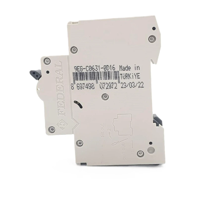 Federal sigorta, 1x16A, 6kA, C sigorta, Fm6, Fm6E, otomatik sigorta, Federal elektrik, devre kesici, monofaze sigorta, 16 amper,
