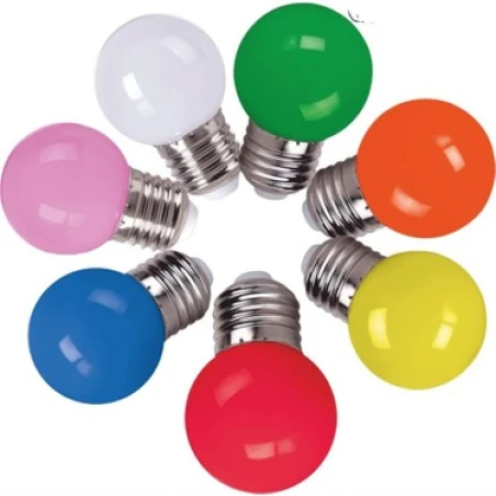 1W E27 Renkli led Gece Ampulü