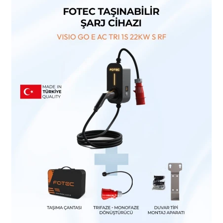 Visio Go E 22kW AC Trifaze RFID Kartlı Şarj Ünitesi
